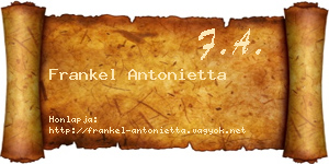 Frankel Antonietta névjegykártya